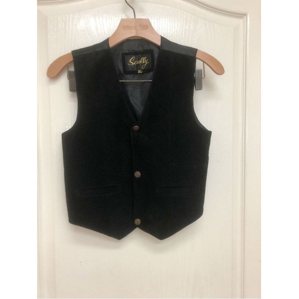 Scully Womens Leather Suede 3 Button Vest Size XL